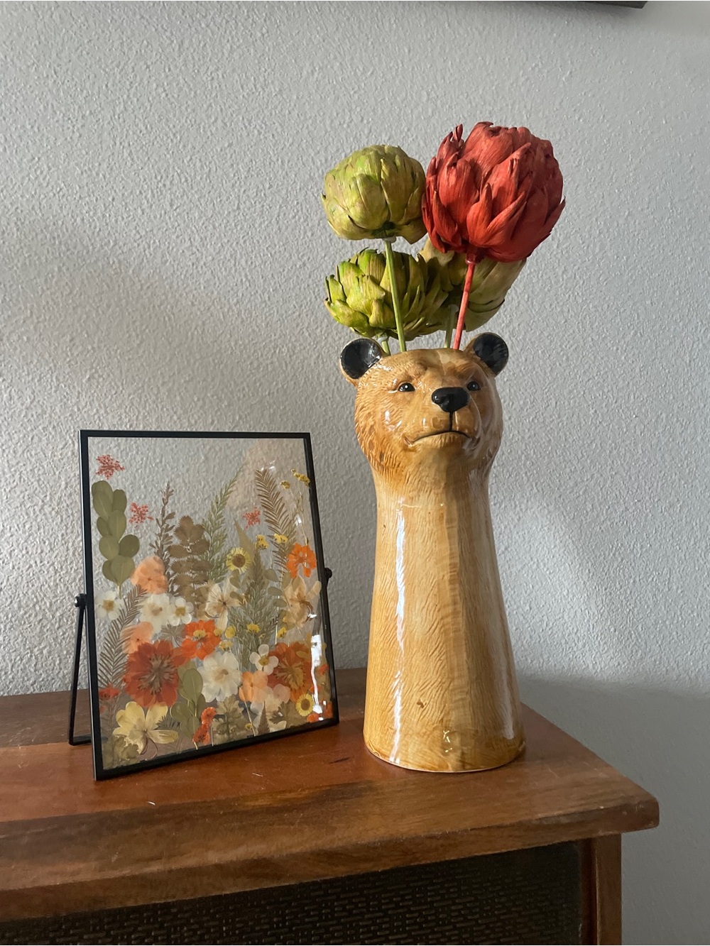 Brown Bear head / bust figurine shaped ceramic vase. - Picture 8 of 8